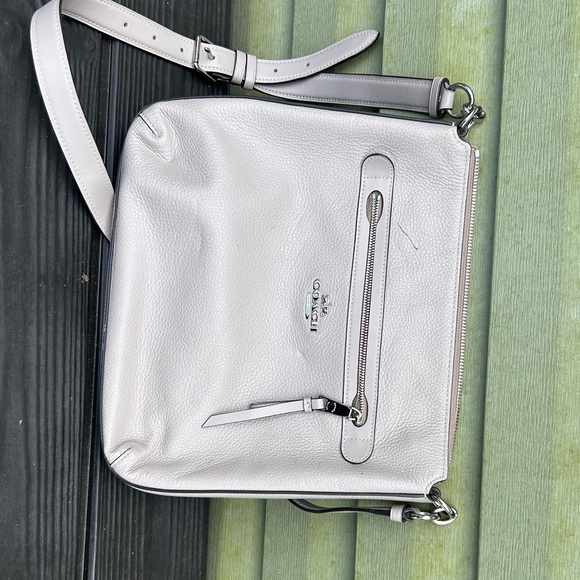 Coach Metallic Gray Men's Messenger Bag - Picture 1 of 4